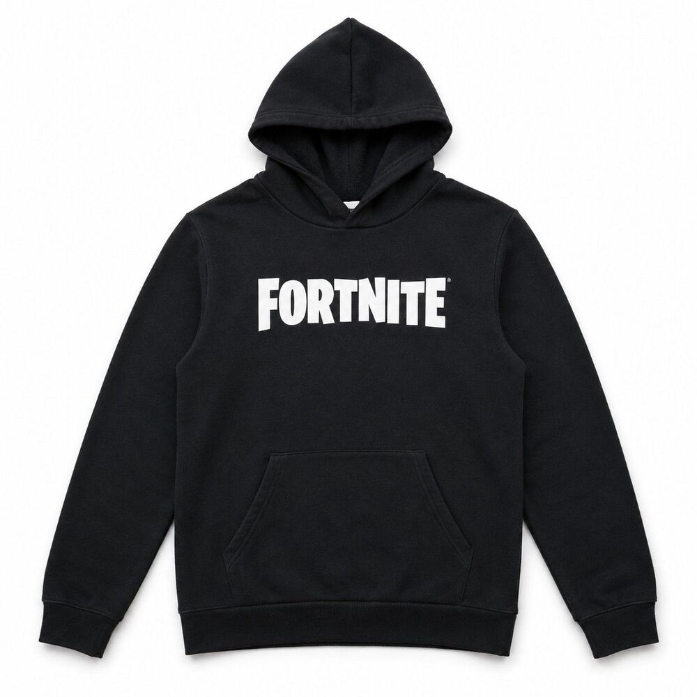 Fortnite Boys XL Black Pullover Hoodie Logo Graphic Sweatshirt Gaming Youth